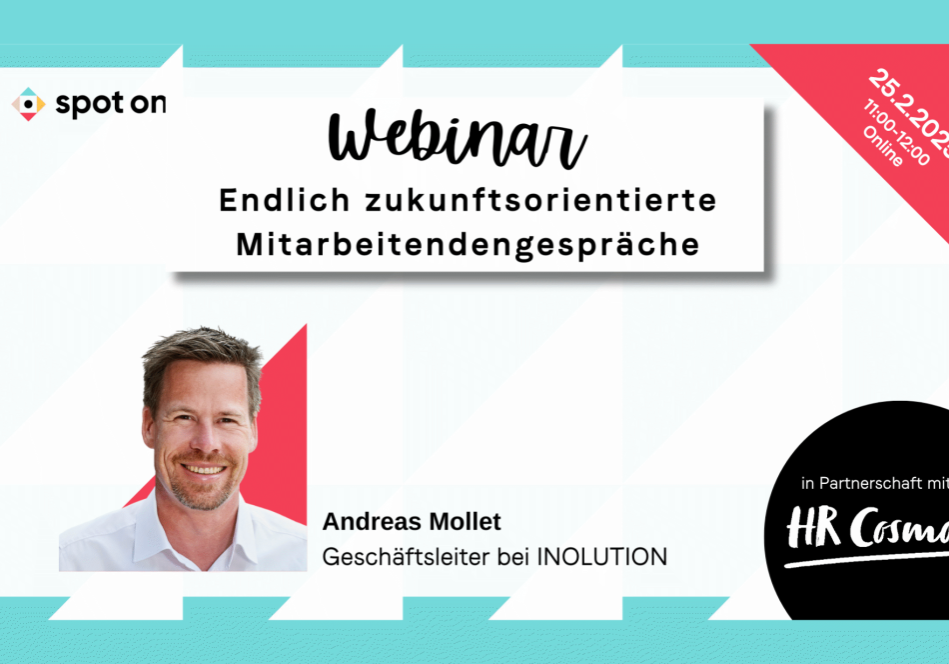 Webinar: Endlich zukunftsorientierte Mitarbeitendengespräche Webinar: Endlich zukunftsorientierte Mitarbeitendengespräche